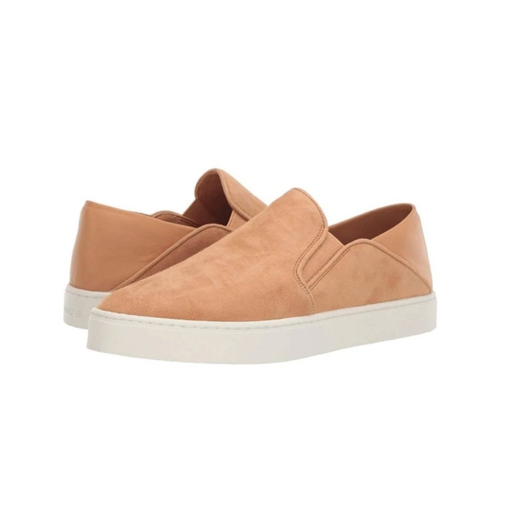 VINCE Garvey Slip-On Suede Leather Sneaker | Camel